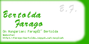 bertolda farago business card